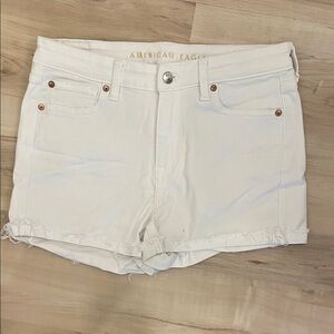 American Eagle Outfitters Women's Cream Jean Shorts Size 10